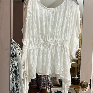 Free People lace top with elastic waist